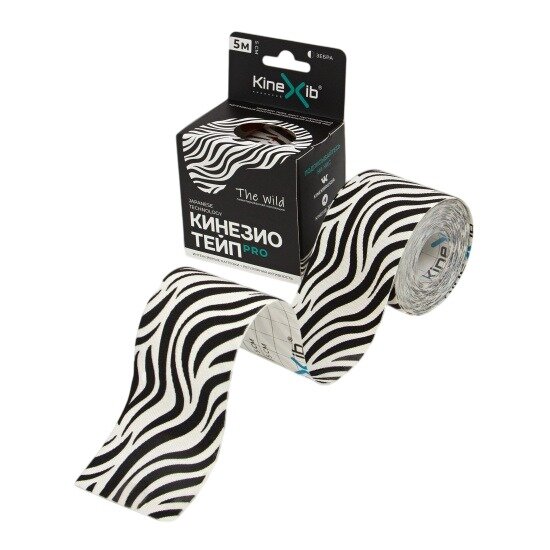 Кинезио-тейп Kinexib Pro Wild Зебра 5 м х 5 см