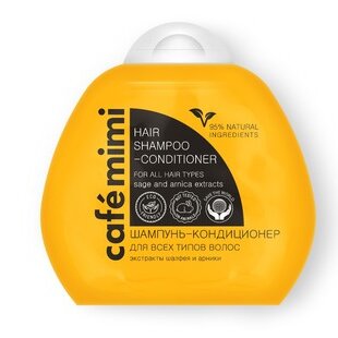 Шампунь-кондиционер для волос Cafe Mimi 2в1 для всех типов кожи шалфей и арника 100 мл