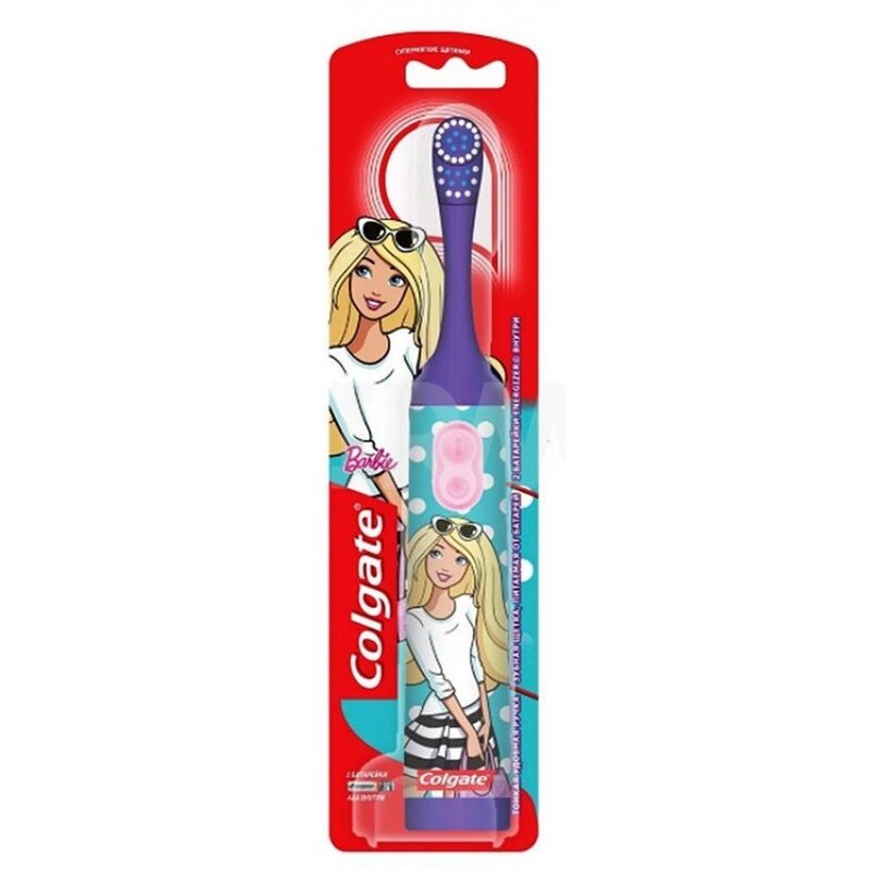 Детская электрическая зубная щетка Colgate в ассортименте SpiderMan/Barbie/Batman/Sponge Bob 1 шт.