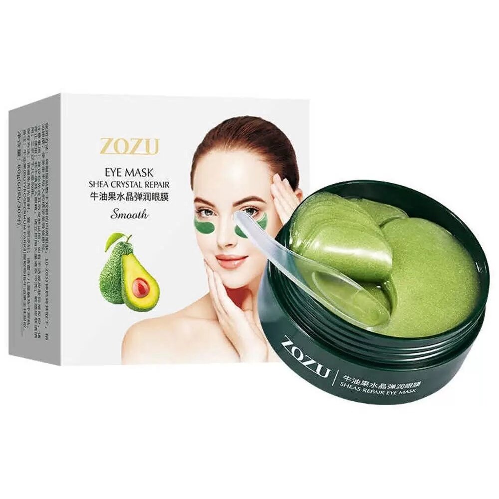 Патчи гидрогелевые Zozu увлажняющие для глаз с экстрактом авокадо 60 шт.