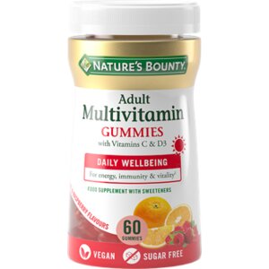 Мультивитамины для взрослых без сахара Nature's Bounty пастилки - гаммис жевательные 2 г 60 шт.