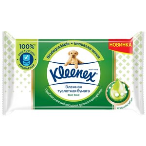 Kleenex бумага влажная туалетная skin kind 38 шт.