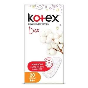 Kotex прокладки ежедневные superslim deo 20 шт.