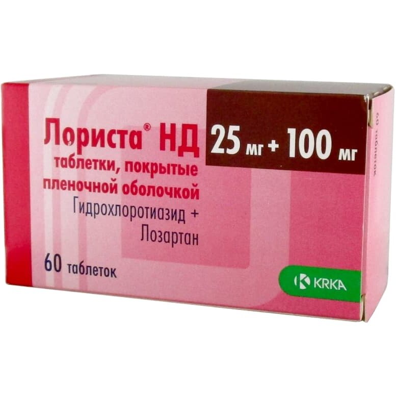 Лориста НД таблетки 25+100 мг 60 шт.