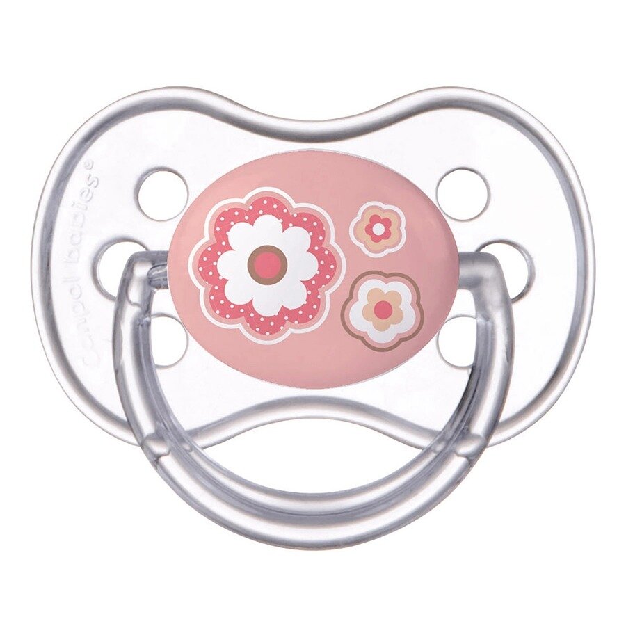 Соска-пустышка CANPOL BABIES Newborn Baby силиконовая круглая розовая 0-6мес. арт. 250930271