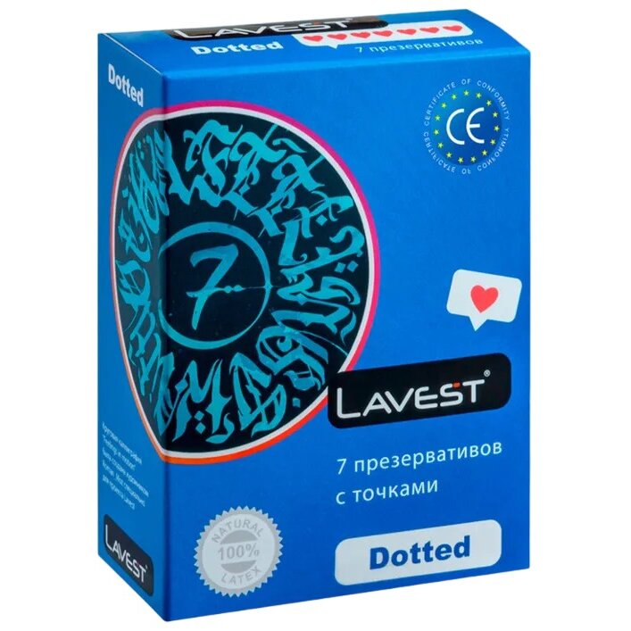 Презервативы Lavest Dotted с точками 7 шт.