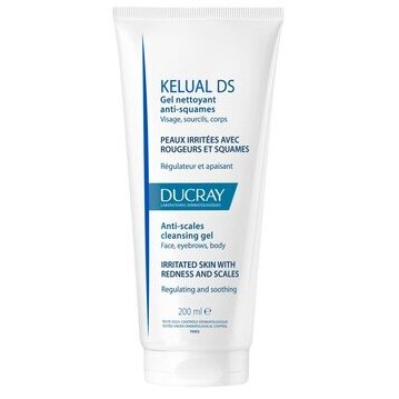 Гель для лица и тела Ducray Kelual DS смягчающий пенящийся для снижения раздражения кожи туба 200 мл