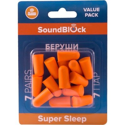 Soundblock беруши пенные super sleep 14 шт.