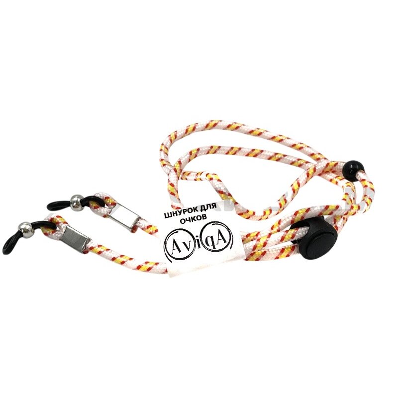 Шнурок для очков Aviqa Non-Stretching AV8826 с фиксатором светло-розовый