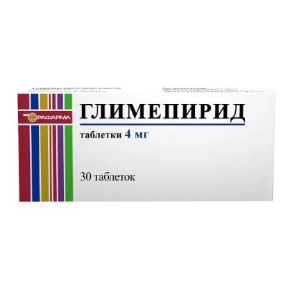 Глимепирид таблетки 4 мг 30 шт.