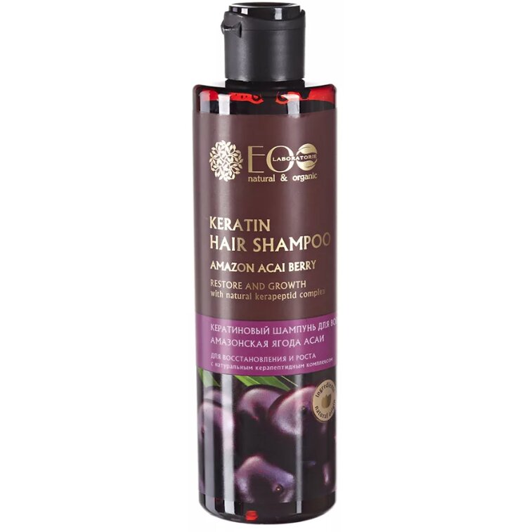 Шампунь для волос EcoLab Кератиновый для восстановления и роста 250 мл