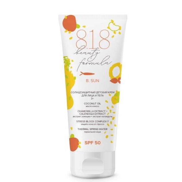 Солнцезащитный детский крем для лица и тела 8.1.8 Бьюти Формула (Beauty formula) Estiqe SPF 50 75 мл