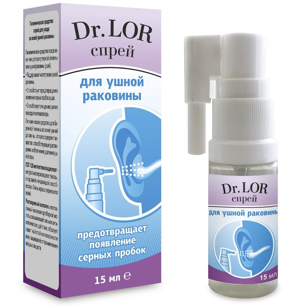 Спрей Dr.Lor средство для ухода за ушной раковиной 15 мл