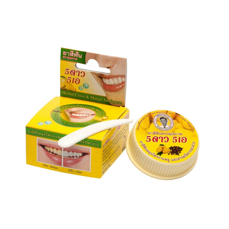 Зубная паста 5 Star Cosmetic отбеливающая травяная с экстрактом манго 25 г
