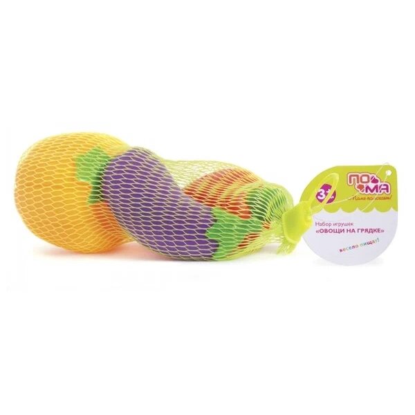 Пома набор игрушек 3мес+ для купания 51819 3 шт. овощи на грядке