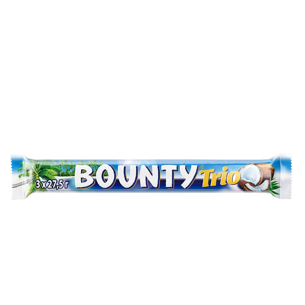 Шоколадный батончик Трио Bounty 85 г