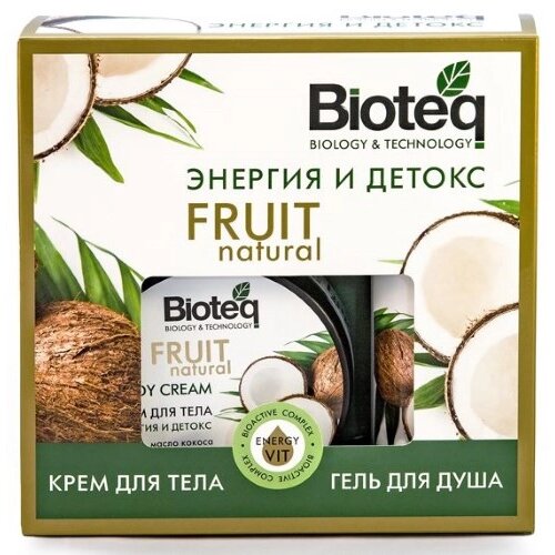 Bioteq fruit natural набор 5 шт. энергия и детокс гель для душа 180мл+крем для тела 150мл