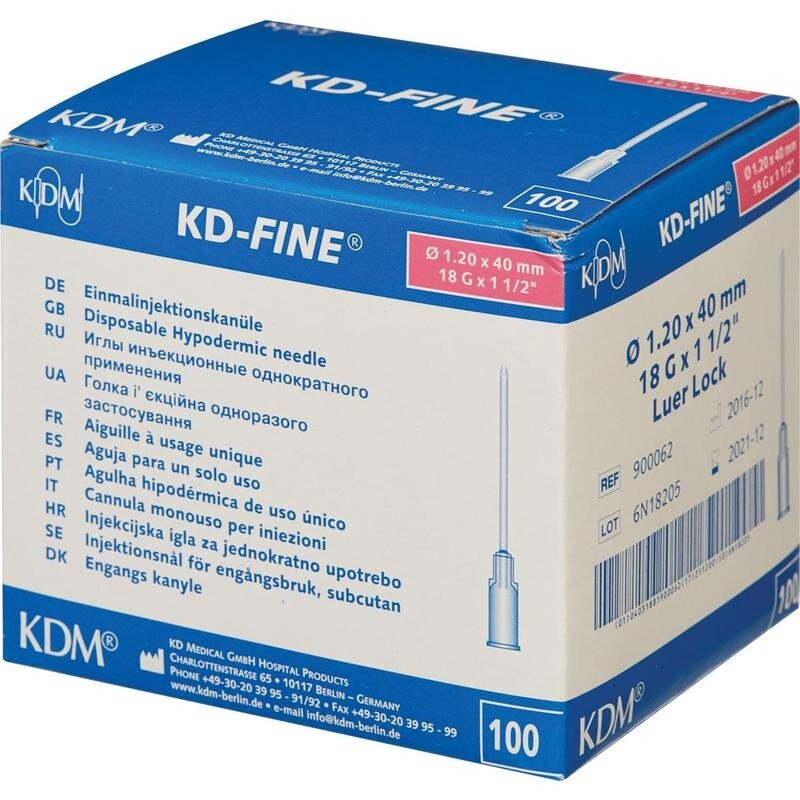 Игла инъекционная KD-Fine 18G 1,2 х 40 мм 1 шт.