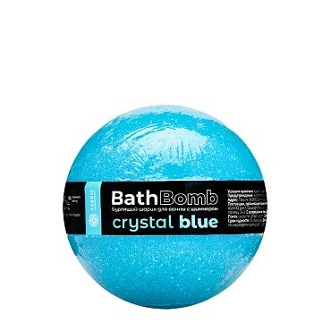 Шарик для ванны Fabrik cosmetology бурлящий с шиммером Crystal Blue 120 г