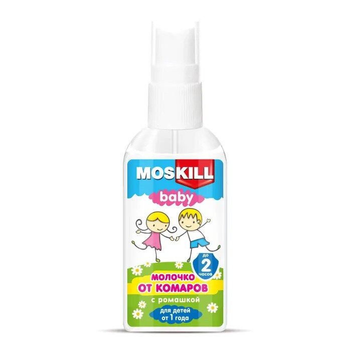 Молочко спрей для детей от комаров Москилл-бэби с экстрактом ромашки 60 мл