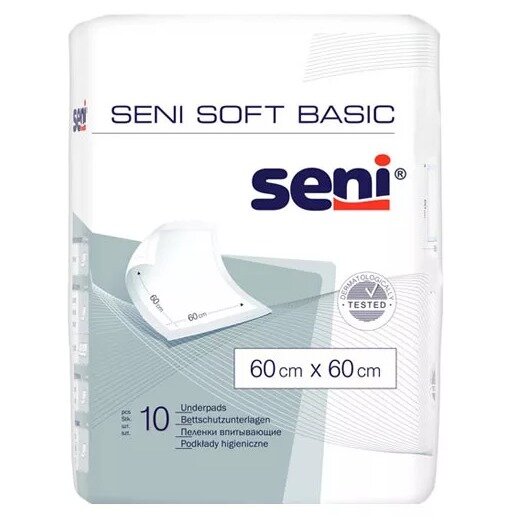 Пеленки Seni Soft Basic 60х60 см 10 шт.