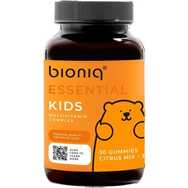 Комплекс мультивитаминный Bioniq Essential Kids пастилки жевательные мармеладные цитрусовый микс мишки 30 шт.