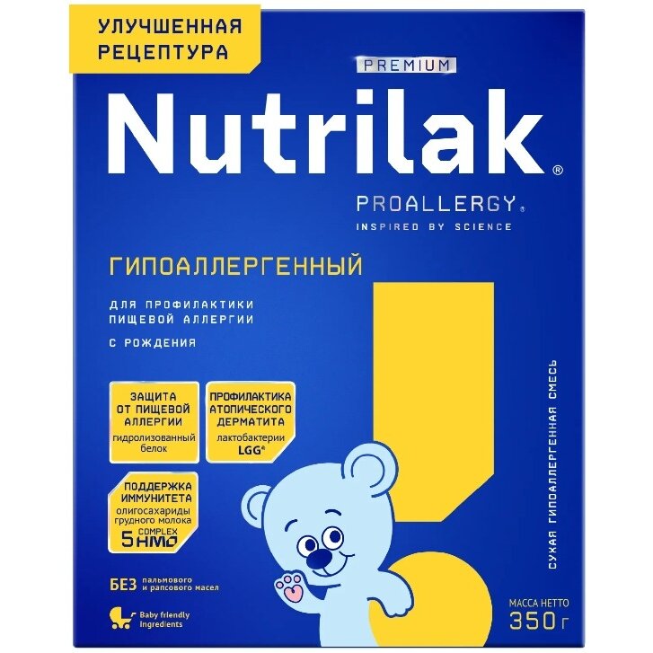 Смесь сухая гипоаллергенная Nutrilak Premium 350 г