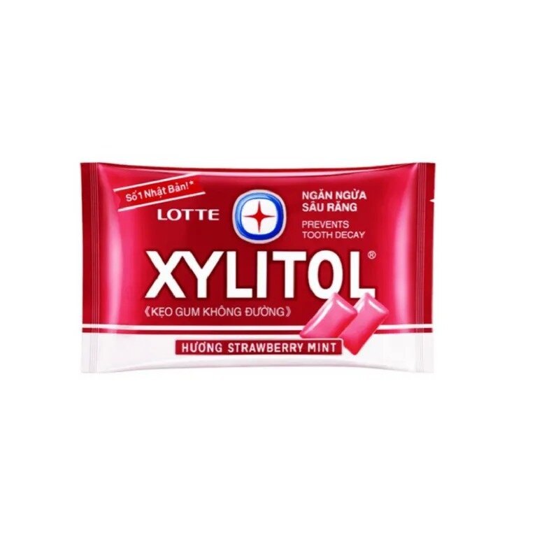 Жевательная резинка Lotte Xylitol б/сахара Клубника-Мята бл.21 г