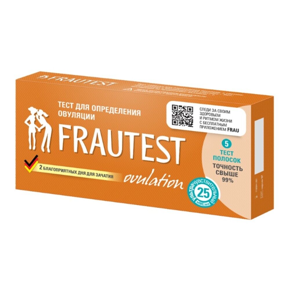 Тест на овуляцию Frautest Ovulation в тест-полосках 5 шт.