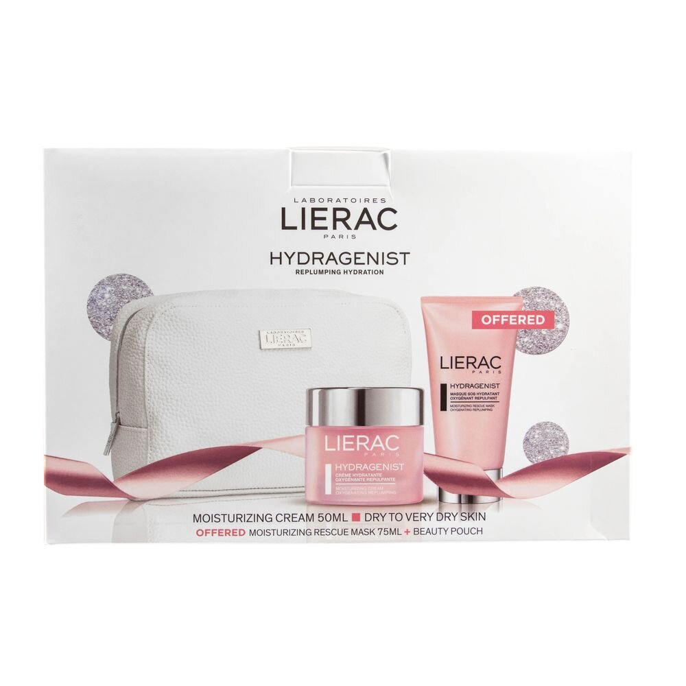 Lierac hydragenist набор крем увлажняющий кислородный 50мл+маска 75мл в косметичке
