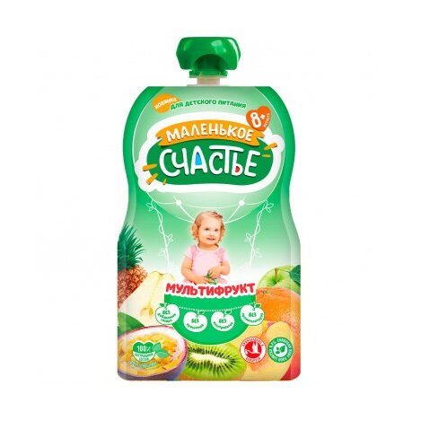 Пюре Маленькое счастье мультифрукт 90 г