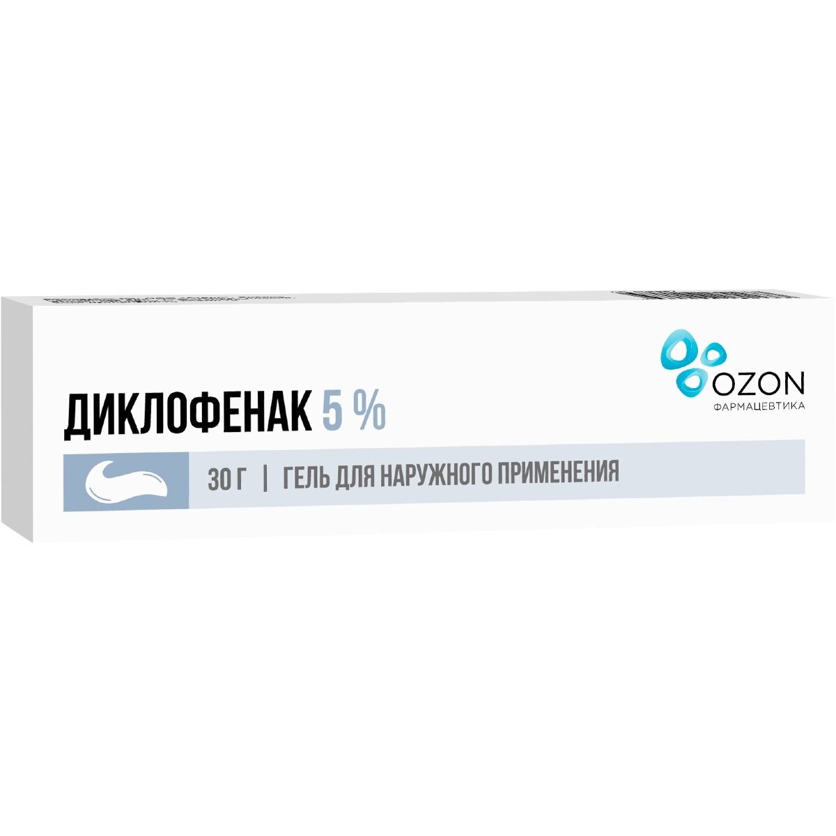 Диклофенак гель для наружного применения 5% 30 г туба 1 шт., цены от 179 ?  в аптеках Липецка | Мегаптека