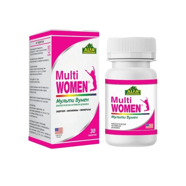 Витаминно-минеральный комплекс для женщин Мульти вумен Alfa vitamins таблетки 1310 мг 30 шт.