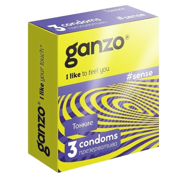 Презервативы Ganzo Sense тонкие 3 шт.