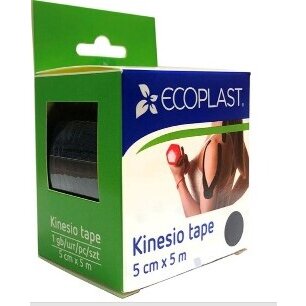 Кинезио-Тейп Ecoplast черный 5 см х 5 м