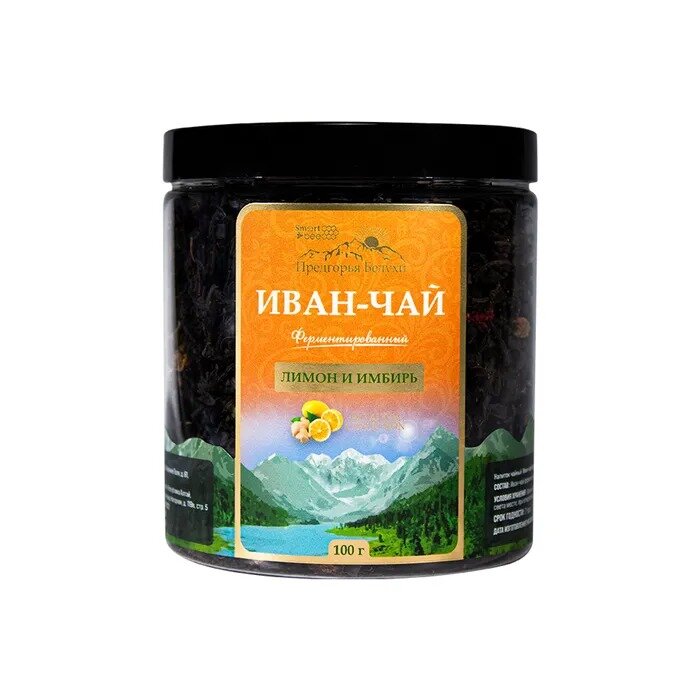 Напиток чайный Предгорья Белухи Иван чай ферментированный лимон и имбирь 100 г