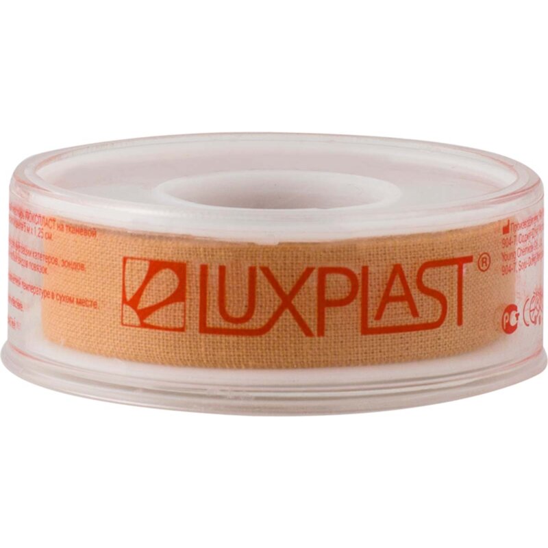 Лейкопластырь Luxplast на тканевой основе 5 мх1,25 см