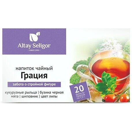 Чайный напиток Алтай-Селигор Грация фильтр-пакет 1,5 г 20 шт.