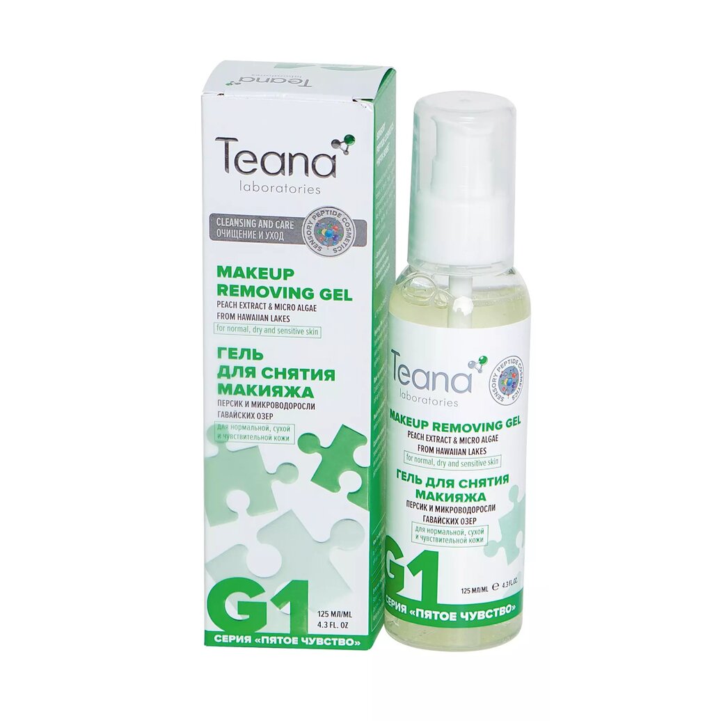 Гель для снятия макияжа Teana Laboratories Пятое чувство с экстрактом персика 125 мл
