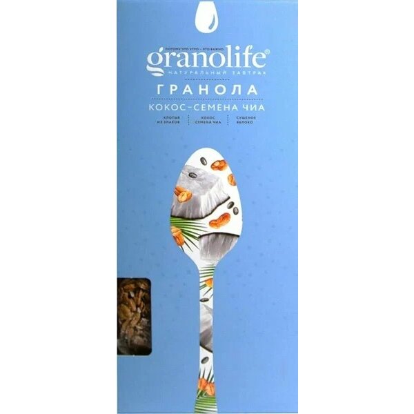 Гранола Granolife кокос/семена чиа 400 г