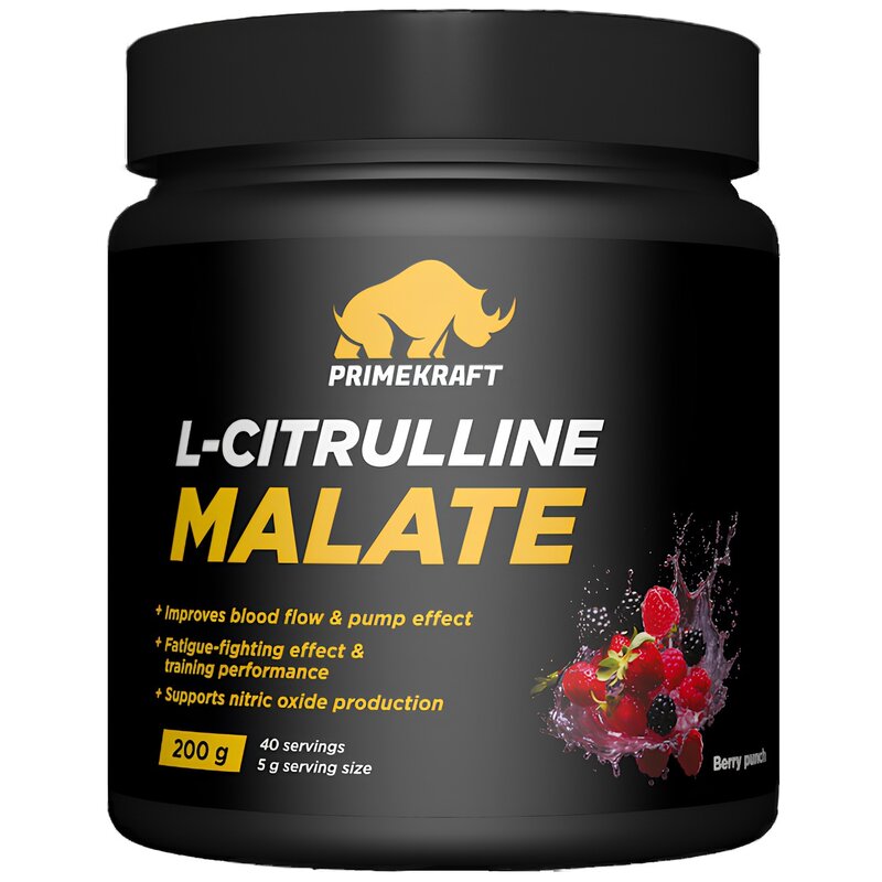 L-Цитруллин-малат Prime Kraft Цитрусовый микс 200 г