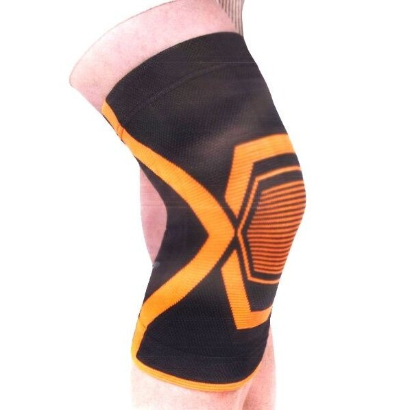 Бандаж для нижних конечностей на коленный сустав H-100 размер XL (серо-оранж.)
