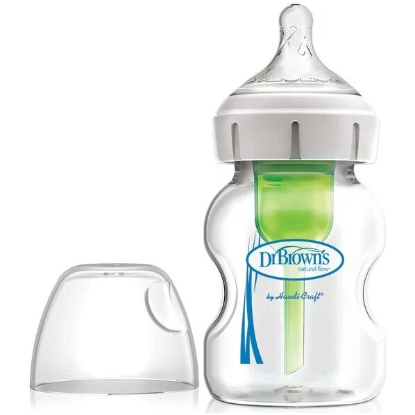 Бутылочка для новорождённых Dr Brown's с широким горлышком антиколиковая с соской 150 мл