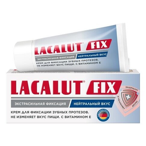 Крем для зубных протезов Lacalut fix экстрасильный с нейтральным вкусом 20 г