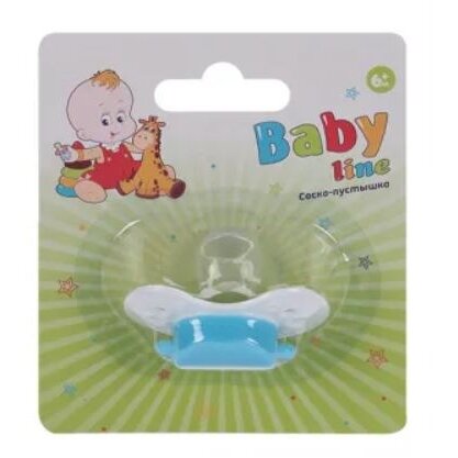 Пустышка Babyline голубая 6+ 1 шт.