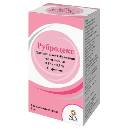 Рубродекс капли глазные 0,1%+0,3% флакон-капельница 5 мл