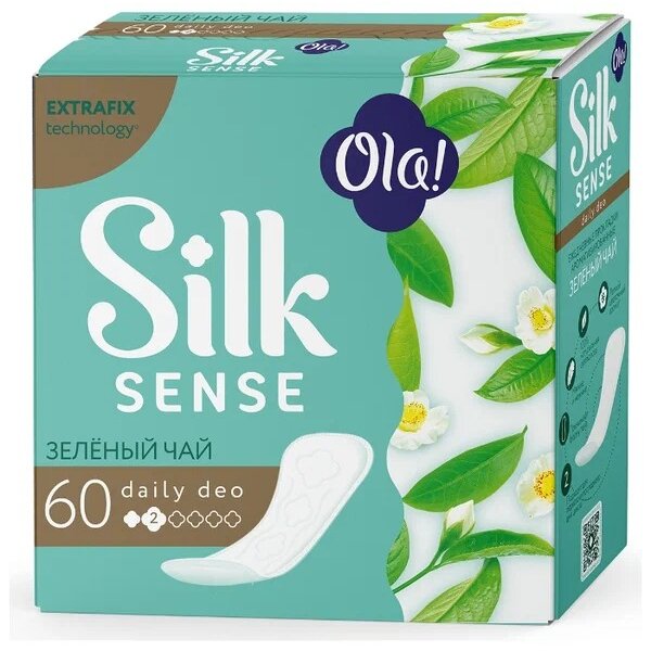 Прокладки ежедневные Ola! silk sense daily deo зеленый чай 60 шт.