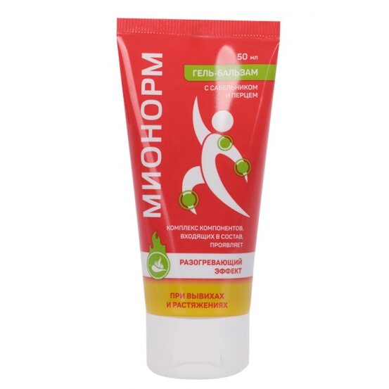 Гель-бальзам Мионорм разогревающий сабельник/перец 50 мл