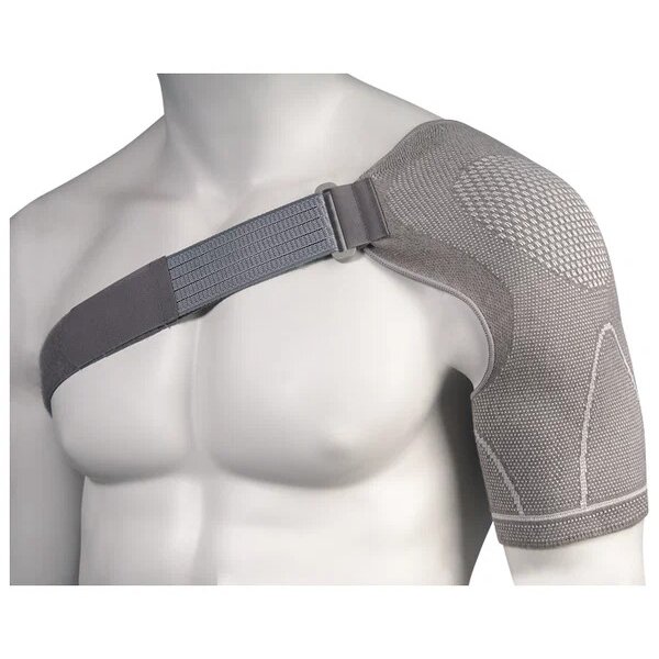 Бандаж для плечевого сустава Комф-Орт с бамбуковыми волокнами правый на липучке сер/белый размер S