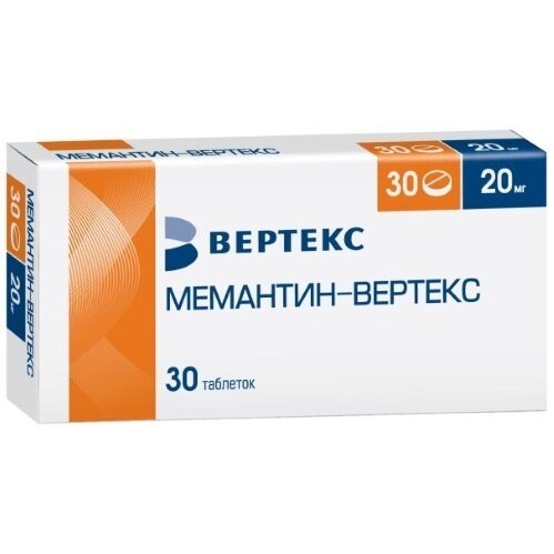 Мемантин-Вертекс таблетки 20 мг 30 шт.
